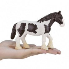 imagen 2 de caballo percheron clydesdale blanco y negro 15cm