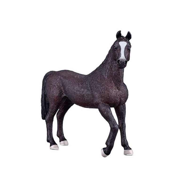 Imagen caballo semental negro árabe 12cm