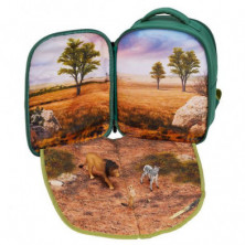 imagen 3 de mochila selva 3d junior con 3 figuras y folleto