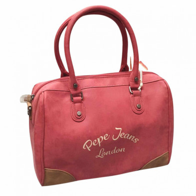 imagen 2 de bolso pepe jeans original rojo 29x23x12cm