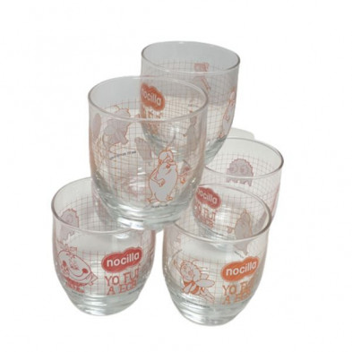 imagen 2 de set 6 vasos de cristal nocilla