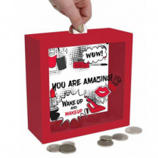 Imagen hucha money bank madera - you are amazing