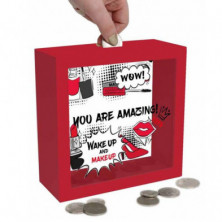 Imagen hucha money bank madera - you are amazing