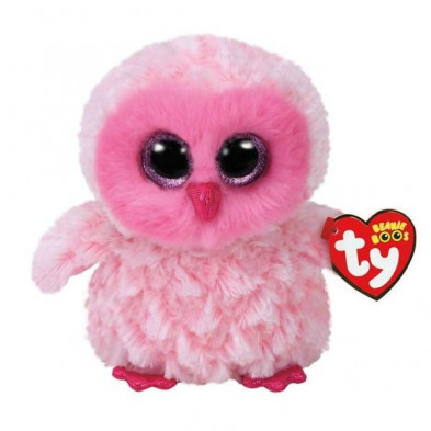 Búho Pink Beanie Boos Ty Amigo Brillante 15cm