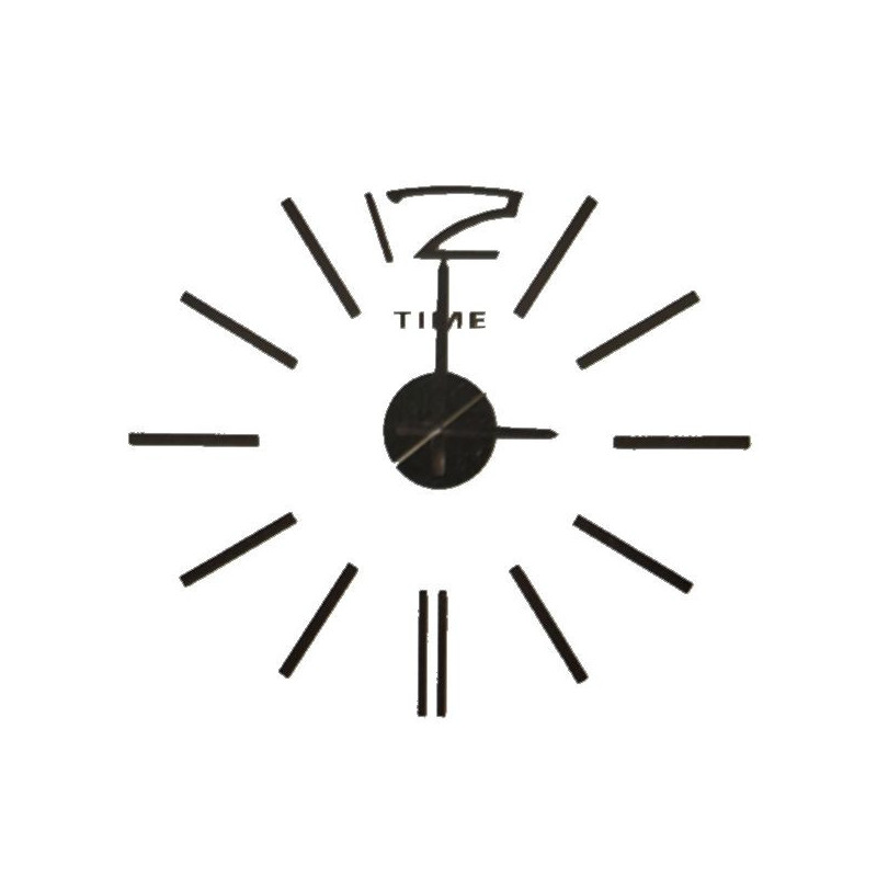 Imagen reloj wall sticker negro 60x60cm