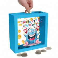 Imagen hucha money bank madera - monster money