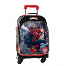 TROLLEY MOCHILA SPIDERMAN 4 RUEDAS 44X33X21CM