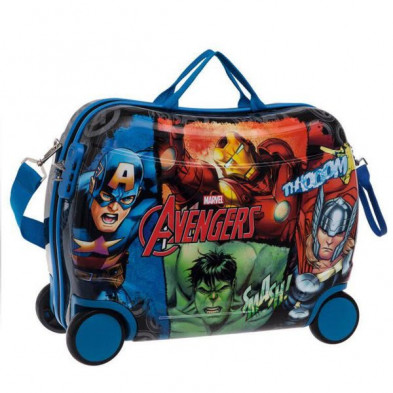 Imagen maleta infantil abs 4 ruedas squares avengers