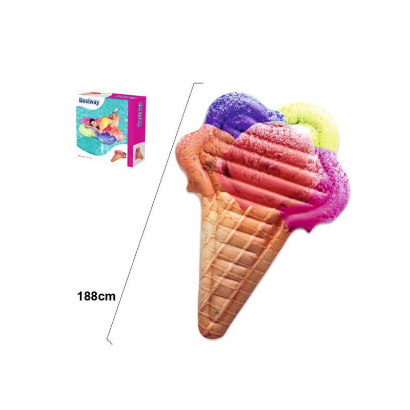 Imagen colchoneta con forma de helado  188x130cm