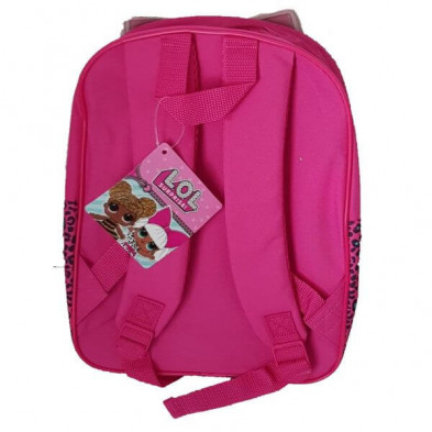 imagen 2 de mochila oval lol doll leopardo rosa negro