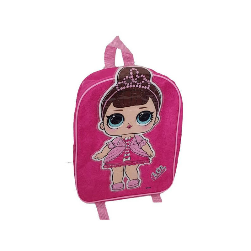 Imagen mochila oval lol doll rosa