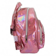 imagen 1 de mochila mini fashion lol metalico rosa