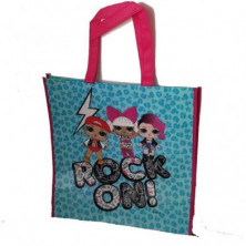 Imagen bolso de compra lol rock on azul