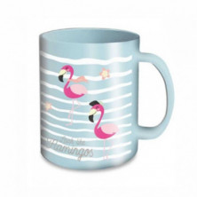 Imagen taza micro 350ml flamingo