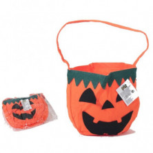 BOLSA TNT CALABAZA HALLOWEEN 28X43CM