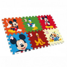 ALFOMBRA FOAM MICKEY 30,5X30,5X0,8CM - 6 UNIDADES