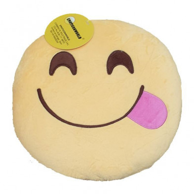 Imagen cojín emoji relamiéndose 31 cm