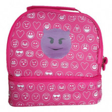 Imagen bolsa térmica emoji diablo rosa