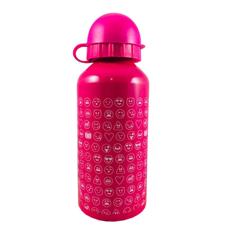 Imagen botella de aluminio emoji rosa