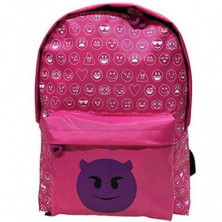 MOCHILA EMOJI DIABLO ROSA