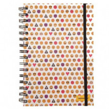 LIBRETA A5 EMOJIS BLANCA