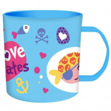 TAZA PARA MICROONDAS LOVE PIRATES 340ML