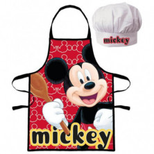 SET DE COCINA CON DELANTAL Y GORRO MICKEY MOUSE