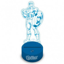 LÁMPARA LED 3D AVENGERS CAPITÁN AMÉRICA