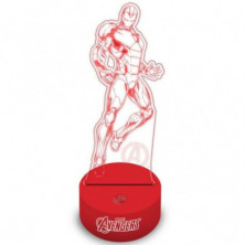 Imagen lámpara led 3d avengers iron man