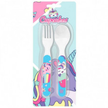 Imagen set de cubiertos unicornio cupcakes