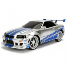 Imagen coche r/c fast and furious nissan skyline gtr 1/16