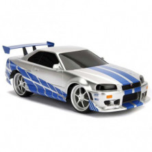 Imagen coche r/c fast and furious nissan skyline gtr 1/24