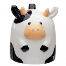Imagen tazón de ceramica 3d con forma de vaca