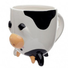 imagen 3 de tazón de ceramica 3d con forma de vaca