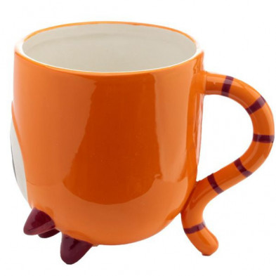 imagen 3 de tazón de ceramica 3d con forma de monstruo naranja