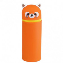 ESTUCHE DE SILICONA PANDA NARANJA