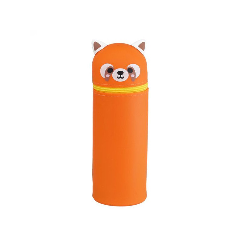 Imagen estuche de silicona panda naranja