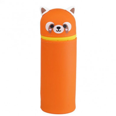 Imagen estuche de silicona panda naranja