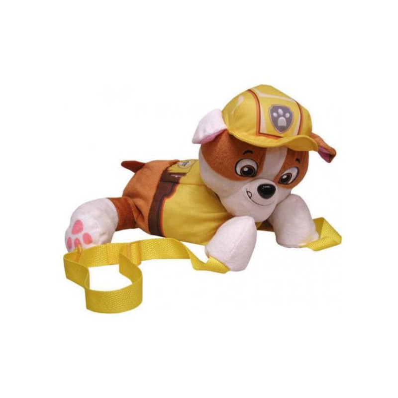 Imagen mochila peluche rubble paw patrol 35cm