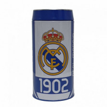 HUCHA CUBILETE METAL REAL MADRID 20,5X9CM