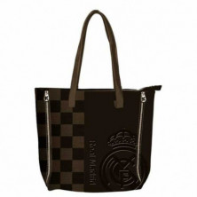 BOLSO SHOPPING ZIPPER ELEGAN REAL MADRID 30X30X7CM