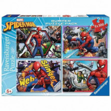 PUZLE SPIDERMAN 4X100 PIEZAS