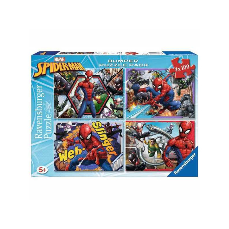 Imagen puzle spiderman 4x100 piezas