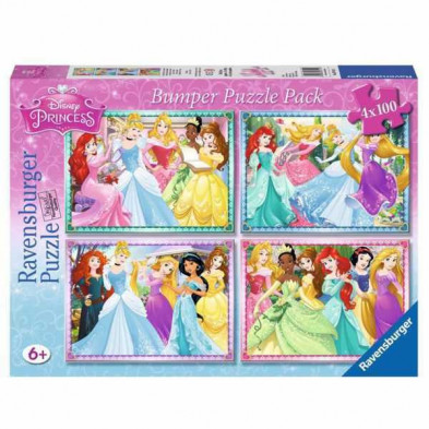 Imagen puzle princesas  4x100 piezas
