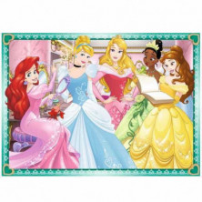 imagen 1 de puzle princesas  4x100 piezas