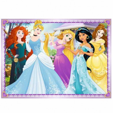 imagen 3 de puzle princesas  4x100 piezas