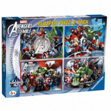 Imagen puzle avengers  4x100 piezas