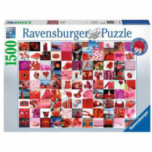 Imagen puzle 99 cosas bellas en rojo 1500 piezas