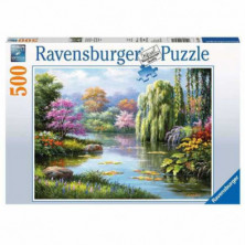 Imagen puzle vista romántica del estanque 500 piezas