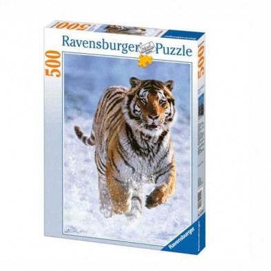 Imagen puzle tigre en la nieve 500 piezas